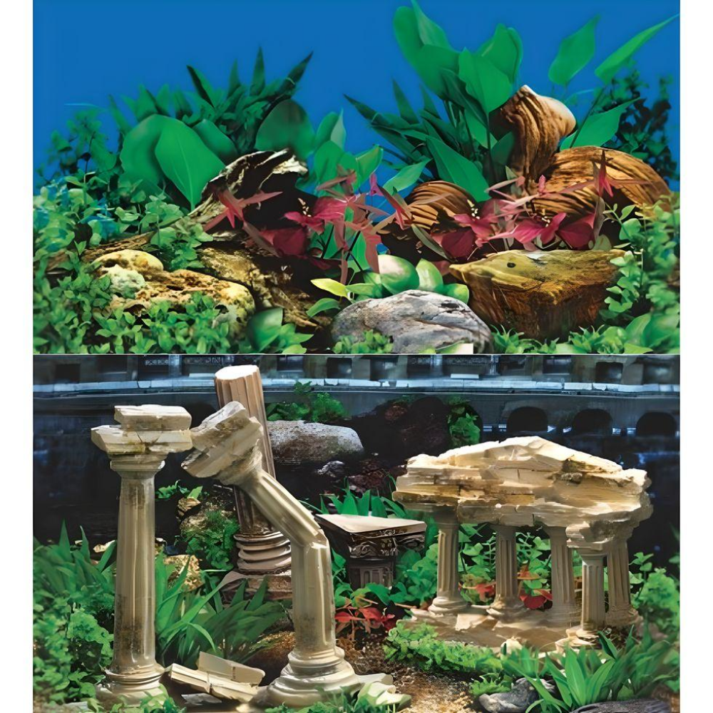 Boyu Aquarium Fish Tank Background Double Side Poster 15.7"(40cm)*3ft/4ft/5ft/6ft