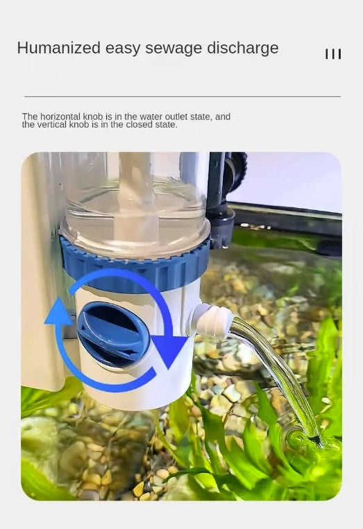Sunsun YBF Series 500L/H 600L/H Hang on Filter with Separate Waste Chamber for Aquarium Fish Tank