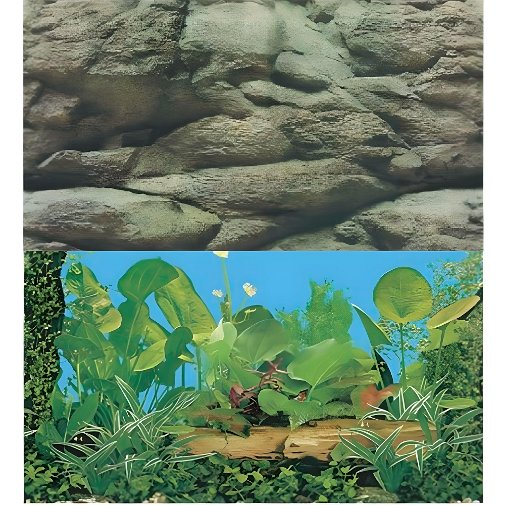 Boyu Aquarium Fish Tank Background Double Side Poster 15.7"(40cm)*3ft/4ft/5ft/6ft