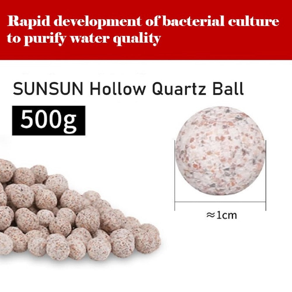 Sunsun 500g Hollow Quartz Balls Media Aquarium Fish Tank Pond Filter
