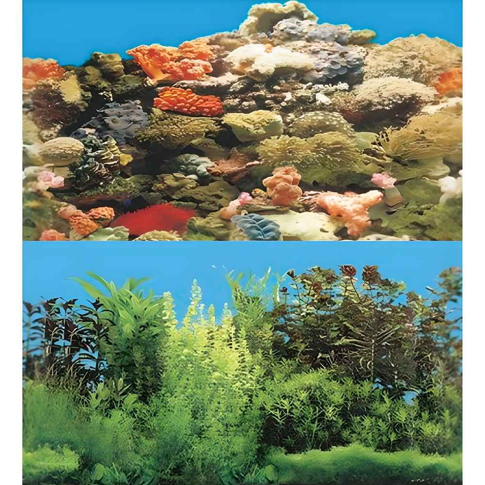 Boyu Aquarium Fish Tank Background Double Side Poster 15.7"(40cm)*3ft/4ft/5ft/6ft