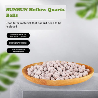 Sunsun 500g Hollow Quartz Balls Media Aquarium Fish Tank Pond Filter
