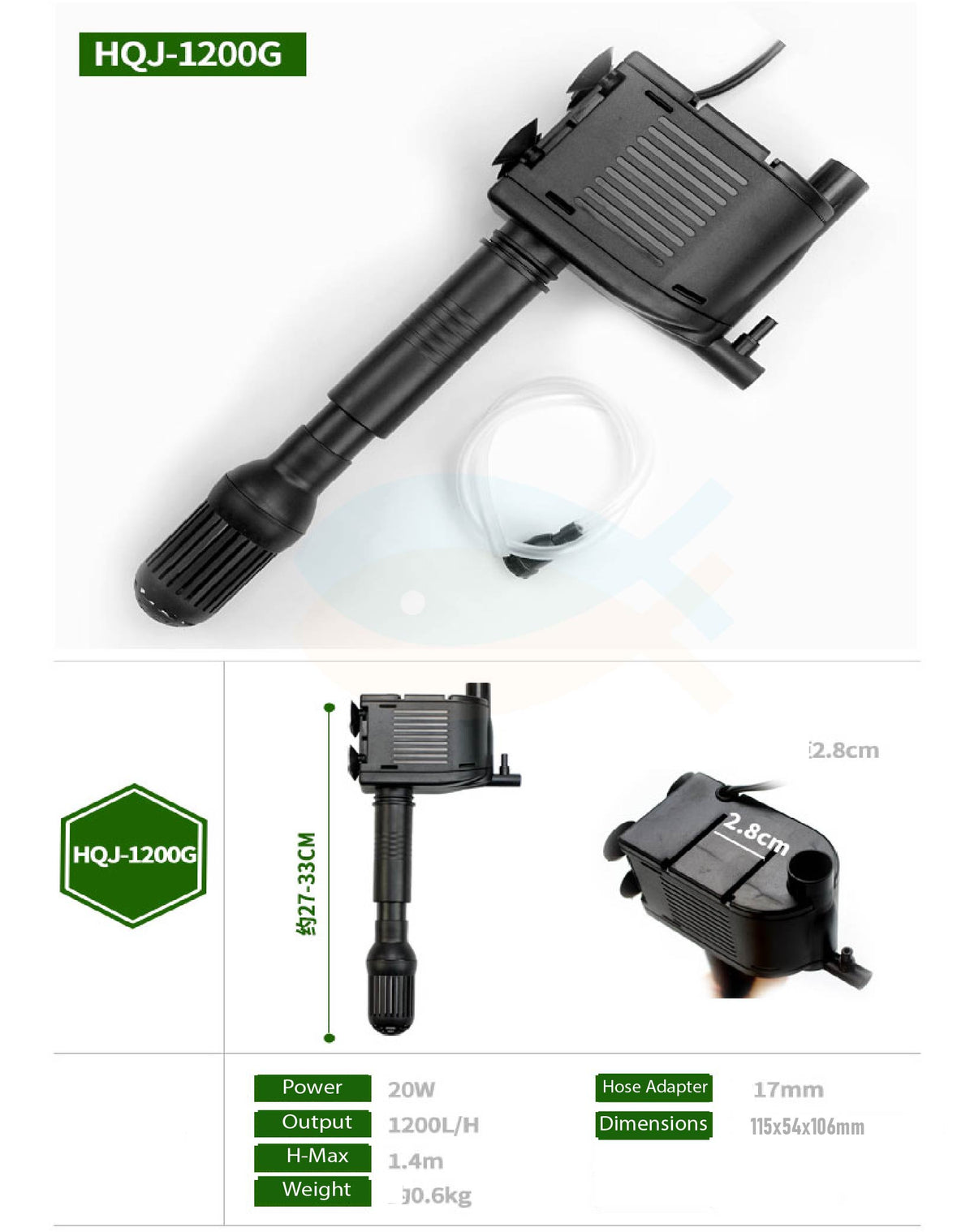 SUNSUN HQJ Multi-Function Submersible Pump Aquarium Water Pump Powerhead