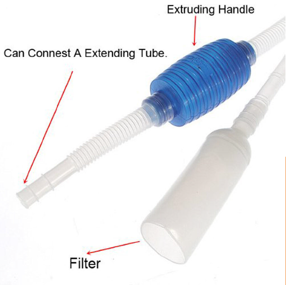 SUNSUN 3pcs 1.7M Fish Tank Siphon Pump Water Change Gravel Cleaner Vacuum