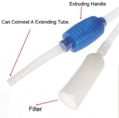SUNSUN 3pcs 1.7M Fish Tank Siphon Pump Water Change Gravel Cleaner Vacuum