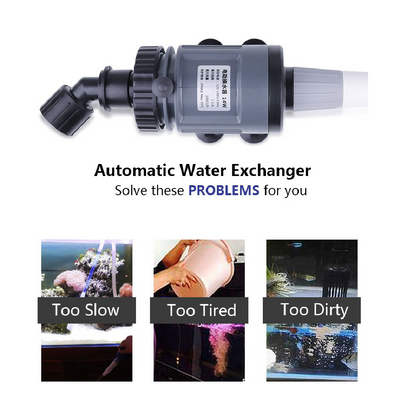 SUNSUN Electric Aquarium Gravel Cleaner Water Exchanger Fish Faeces Gravel Washer