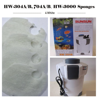 SUNSUN 4PCS genuine replacement sponges all brand model HW-304A/B,704A/B,3000