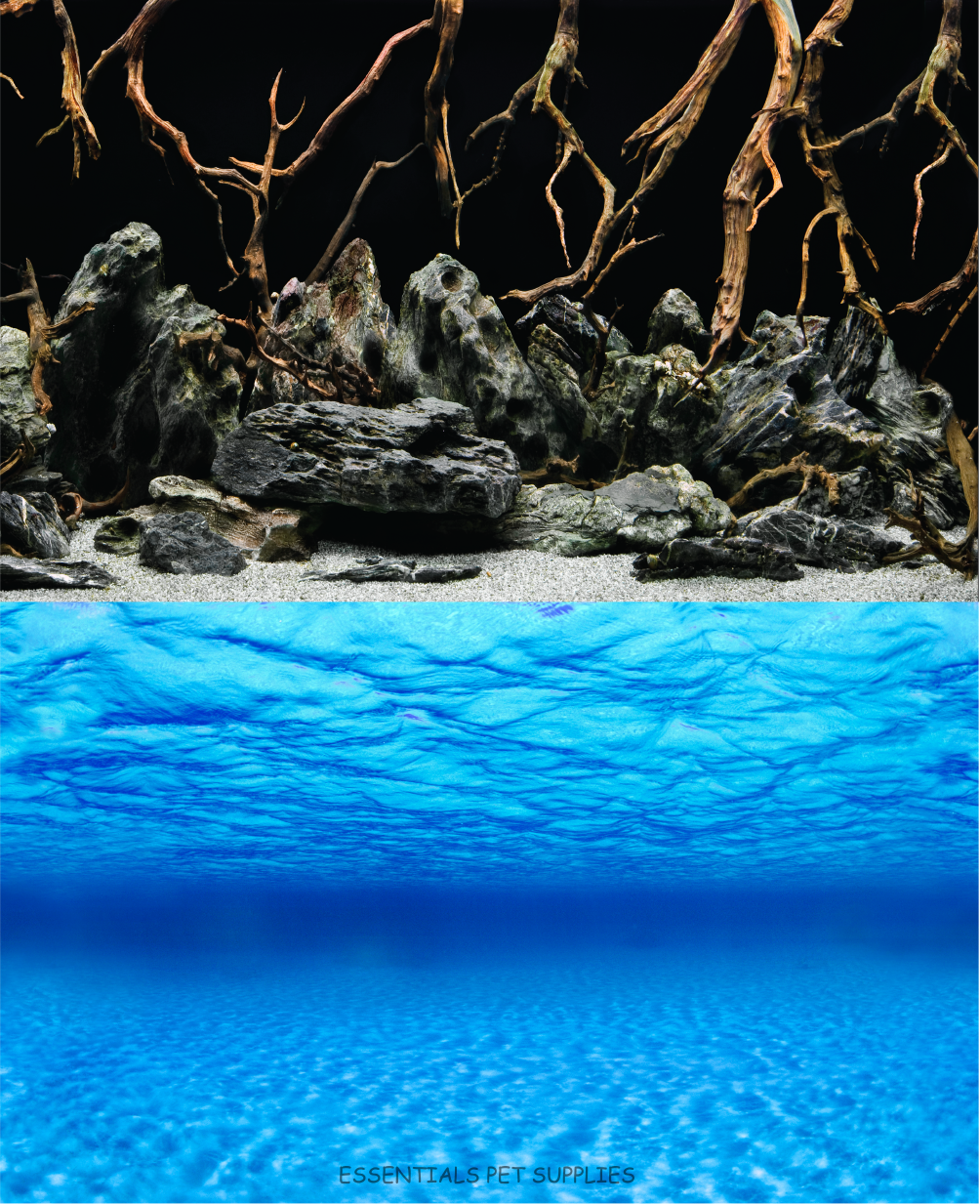Aquarium Fish Tank Background Double Side Poster 24"(60cm)*3ft/4ft/5ft/6ft