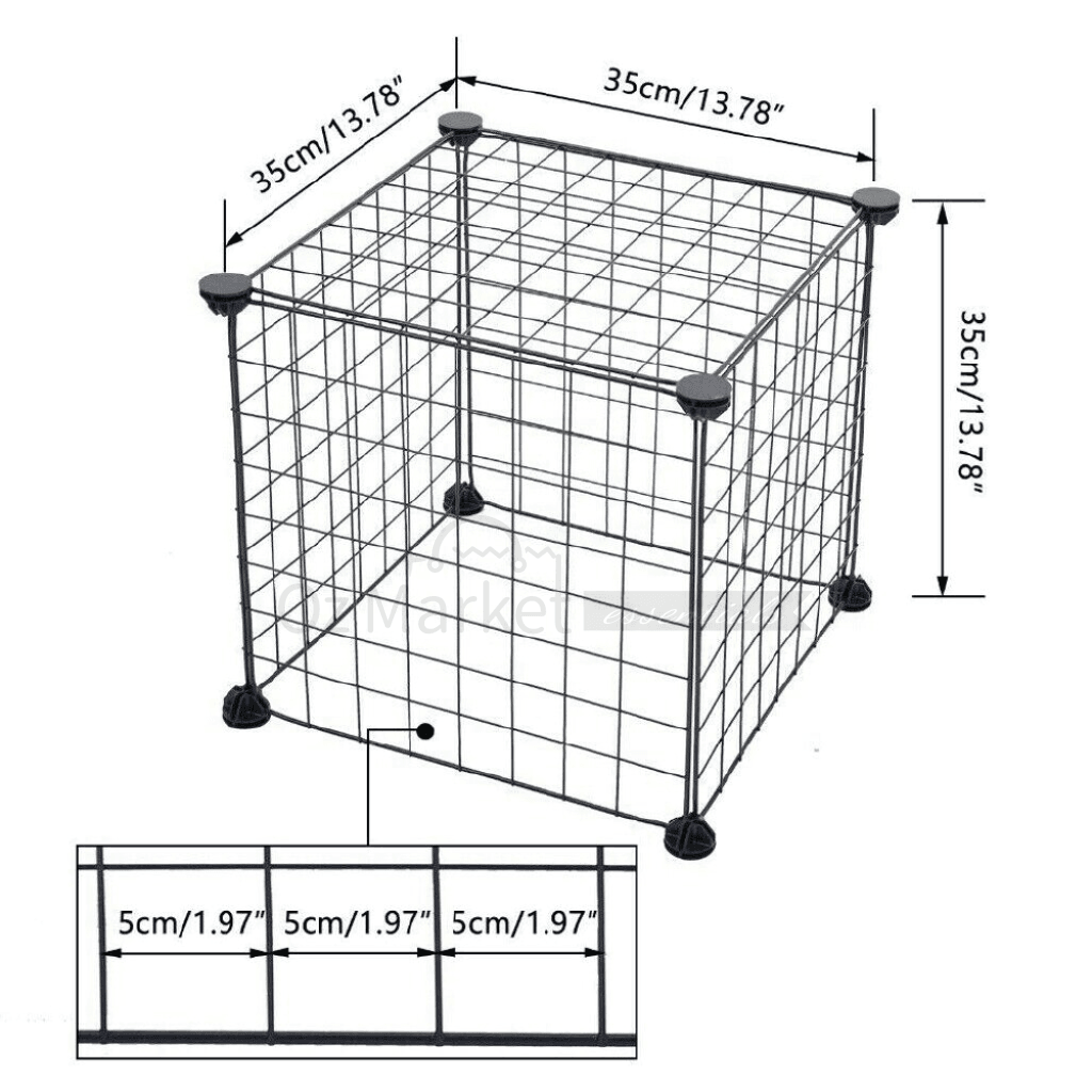 8/10/12 Panel Pet Dog Cat Guinea Pig Rabbit Cage Playpen Puppy Safe Gate