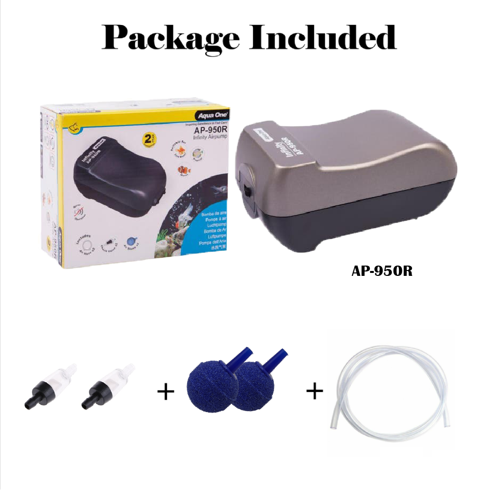 Aqua One Infinity Air Pump 1x100L/H. 1x200L/H, 2x 200L/H & 2x280L/H