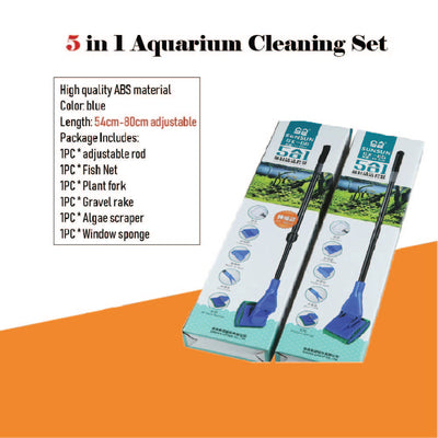 Sunsun 54cm-80cm Length adjustable Fish tank 5 in 1 Maintenance Cleaning Kit