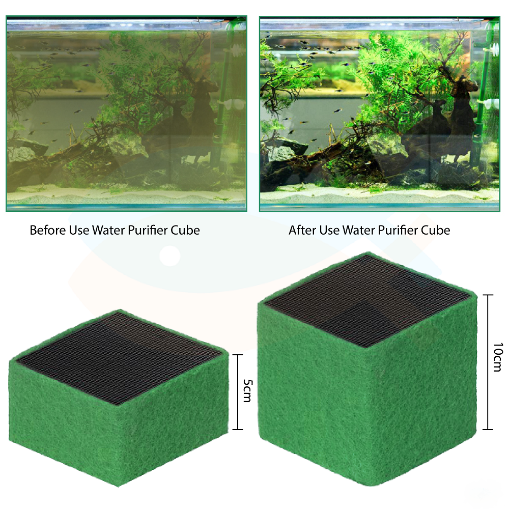 Aquarium Water Purifier Carbon Cube Aquarium Fish Tank Cleaning Water Filter