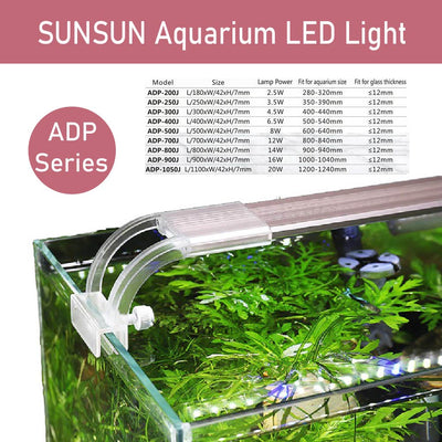 Sunsun Length Adjustable Aquarium Lamp LED Light Open Top Tropical & Plant Tank