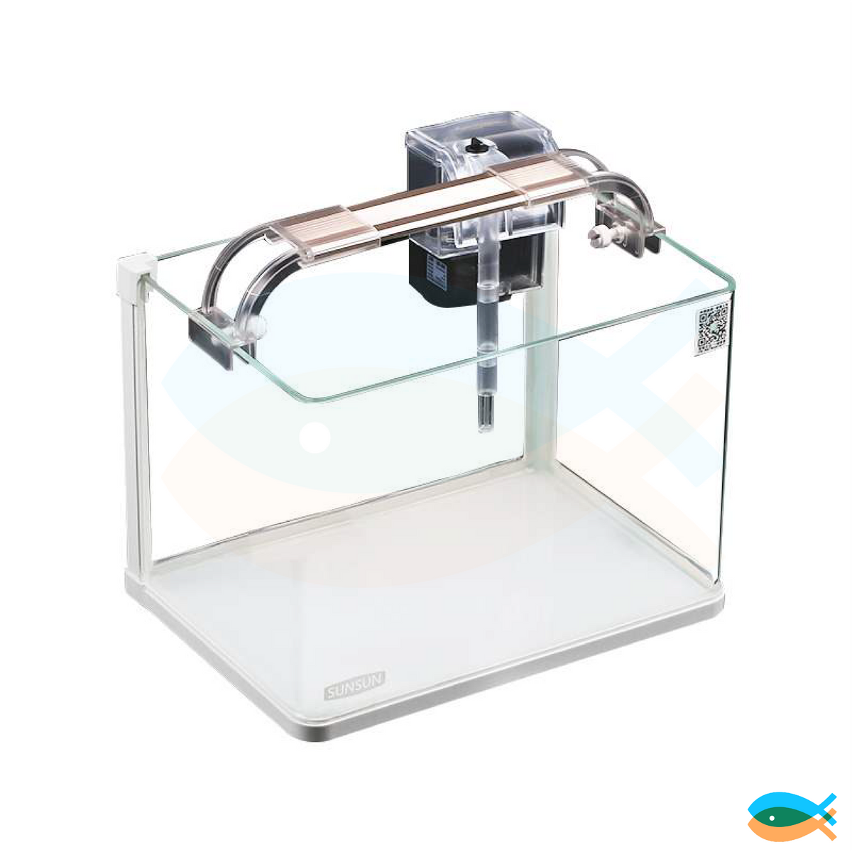SUNSUN HRK-380 21L Open top Curved Front View Aquarium Fish Tank Complete Set