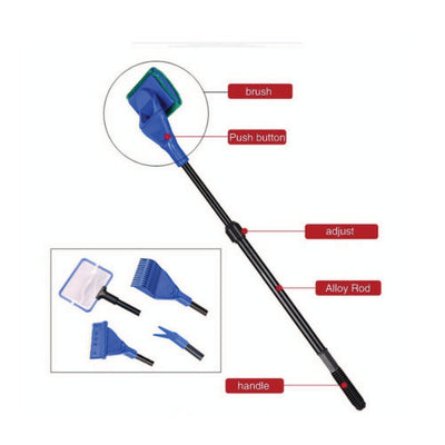 Sunsun 54cm-80cm Length adjustable Fish tank 5 in 1 Maintenance Cleaning Kit