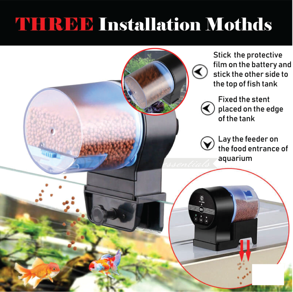Sunsun Aquarium Automatic Feeder Both Dc 5V Power Supply & 2Pcs Aa Batteries Fish Feeders