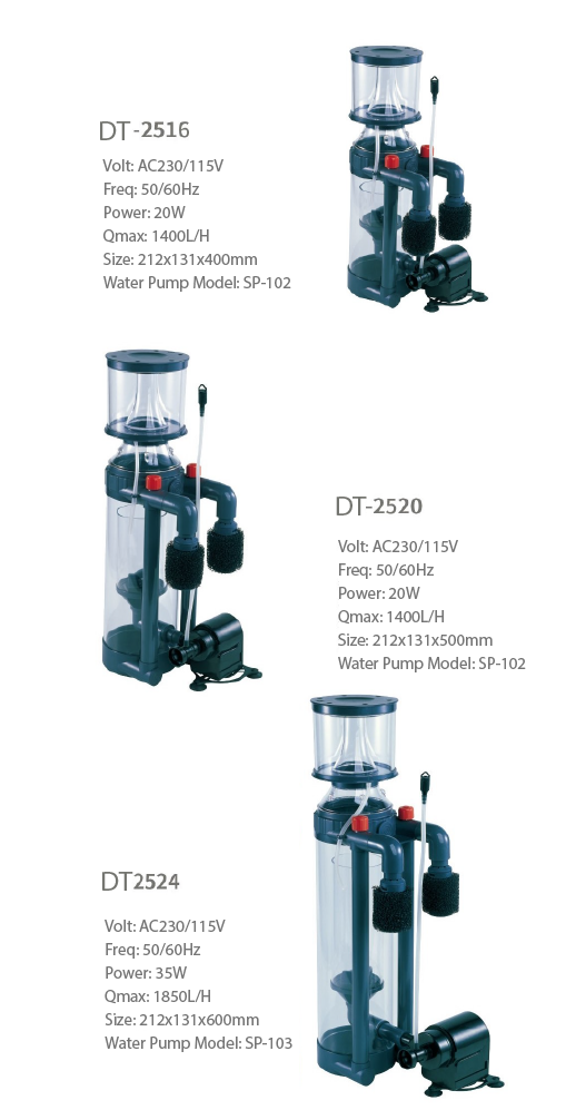 BOYU 1400L/H Protein Skimmer Reef Marine Fish Tank DT-2516